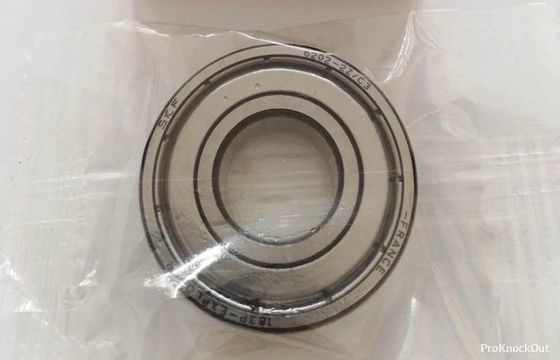 Excavator Metal Shield Single Row Deep Groove Ball Bearings 6202 2Z / C3